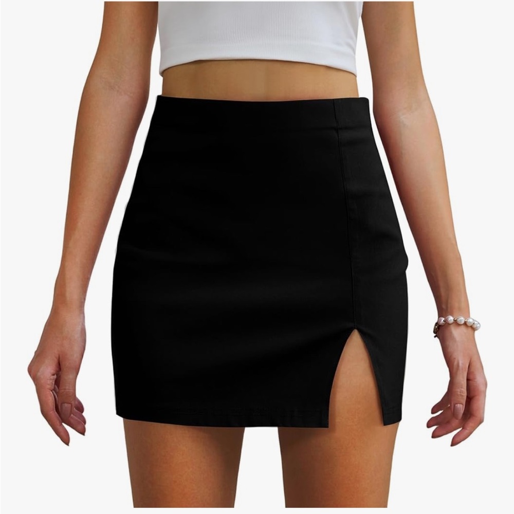 Rivome slit mini skirt